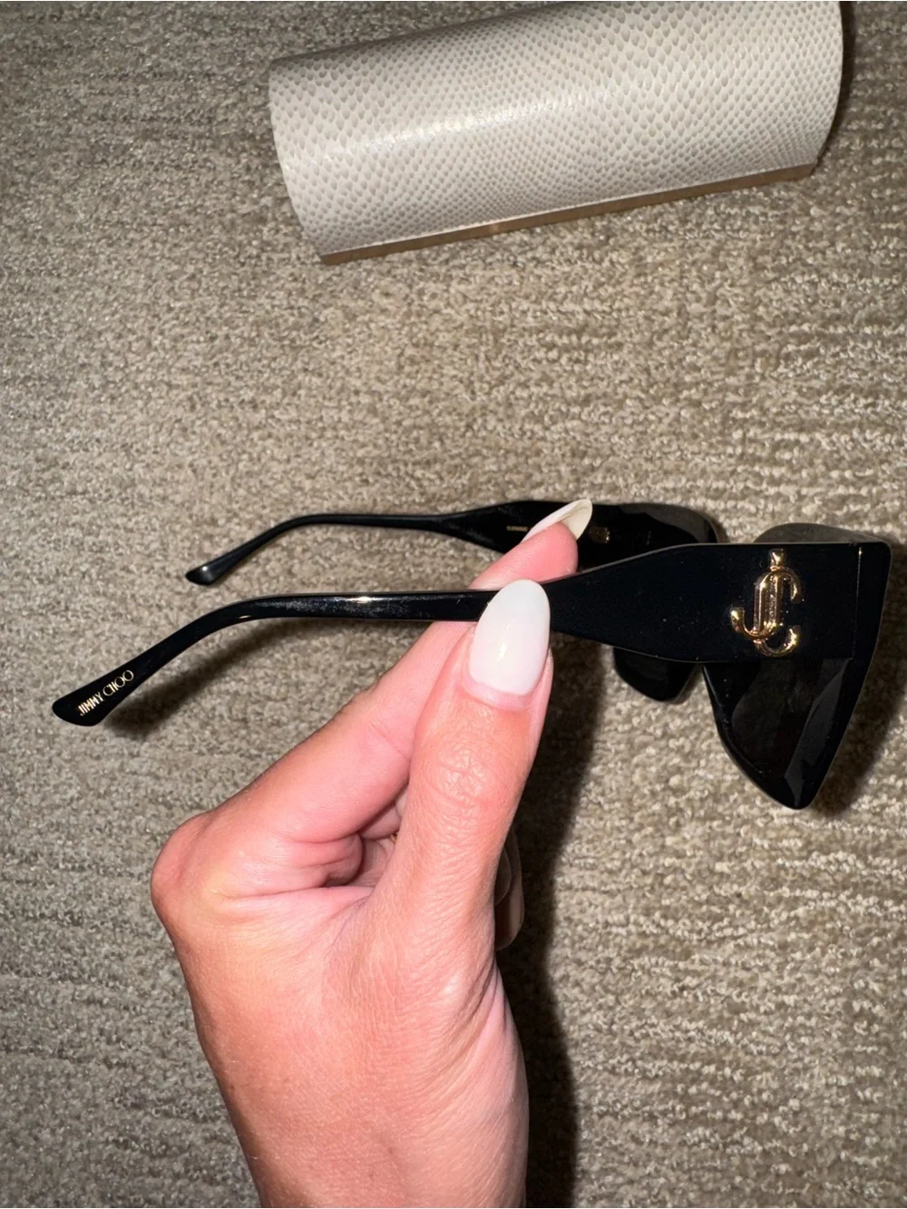 Jimmy Choo Eleni Sunglasses black gold